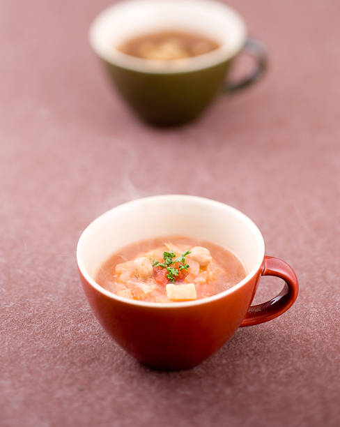 hot soup stock photo