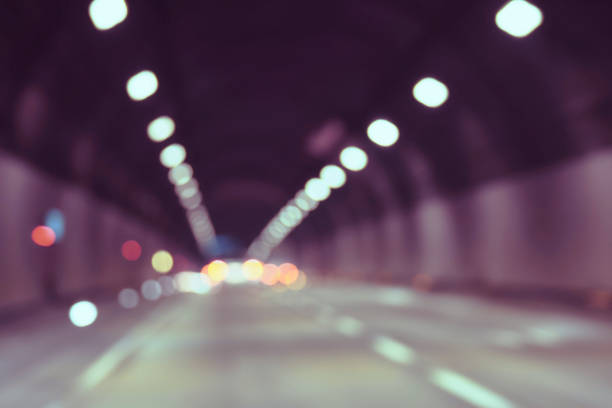 road tunnel and electric circle bokeh