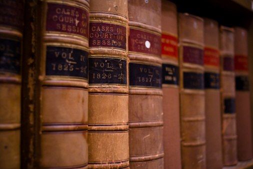 A collection of old law records.