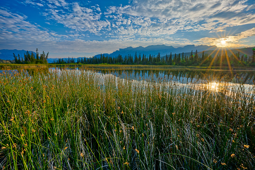 Talbot Lake at sunrise in Jasper National Park, Canada