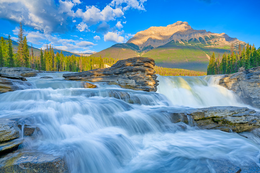 Athabasca Falls along the Icefields Parkway in Jasper National Park