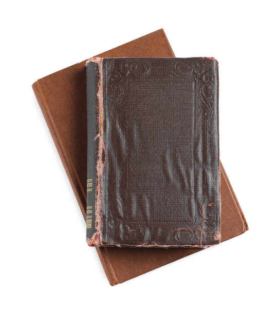 istock Old hardcover books isolated on white, top view 1482285970