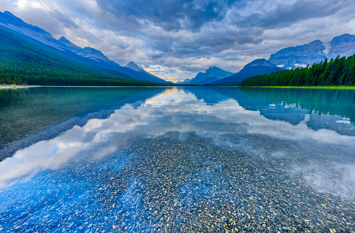 Rocky Mountain views around the Waterfowl Lakes in Banff National Park