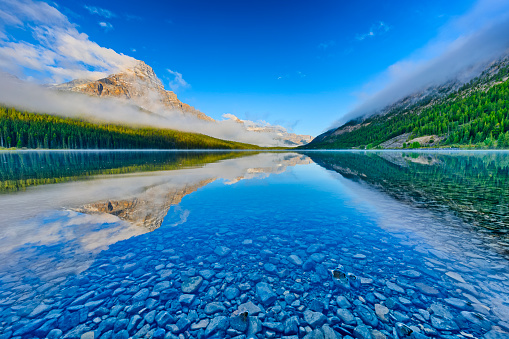 Rocky Mountain views around the Waterfowl Lakes in Banff National Park