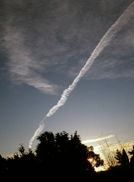 istock Aircraft vapour trail. 148228884