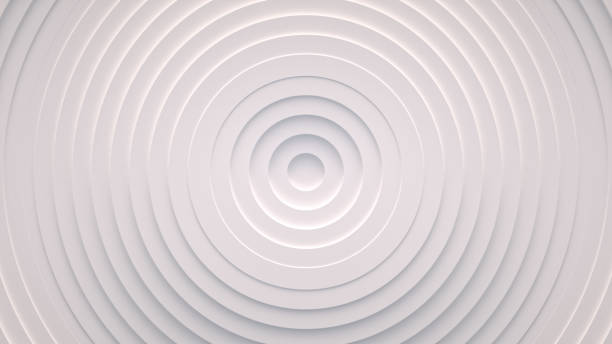 istock Wave from concentric circles, rings on the surface. Bright, milky radio wave abstract background 1482290894