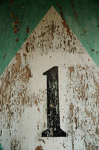 istock number one painted on old amusement park wall 148229237