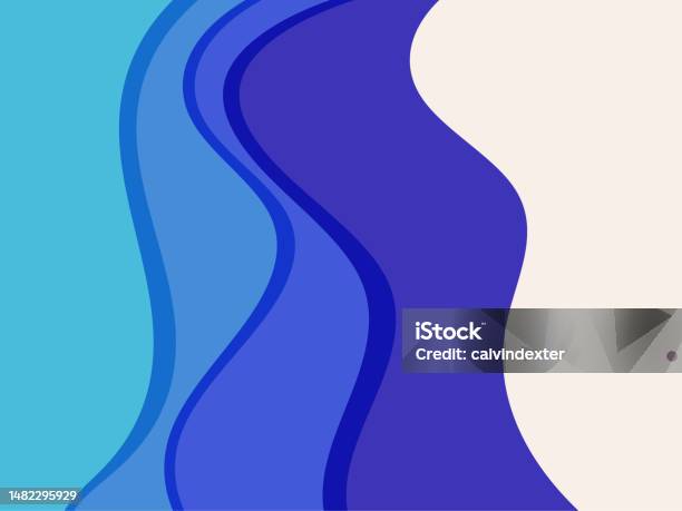 Wave Colorblock Background Background Color Waves Stock Illustration - Download Image Now ...