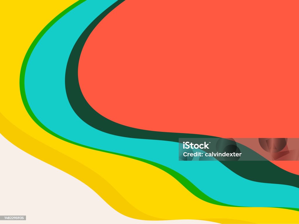 Wave Colorblock Background Background Color Waves Stock Illustration - Download Image Now ...