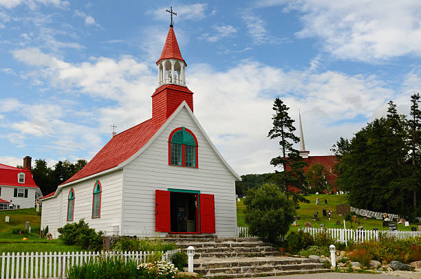 istock Tadoussac village church 148229645