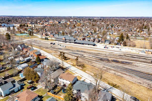 istock Railway Track and Train Station, Stratford city, Canada 1482298916