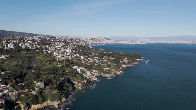 Aerial view of Marechiaro, Naples, Campania, Italy.