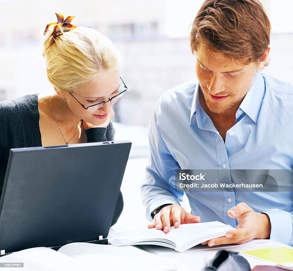 Business colleagues planning for a project Book Stock Photo