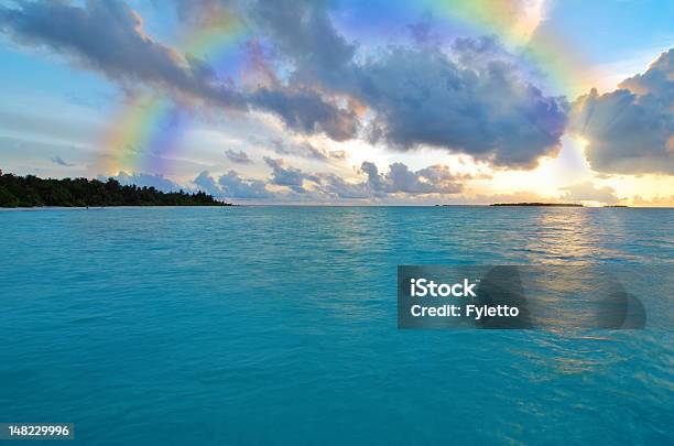 Sunset And Rainbow Stock Photo - Download Image Now - Abstract, Beach, Beauty In Nature