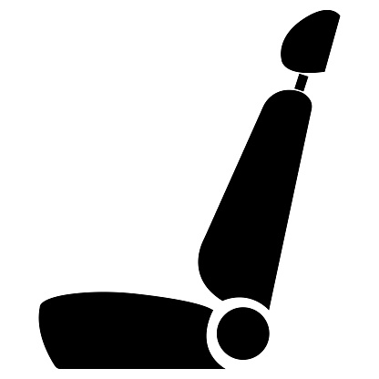 Car Seat Vector Line Icon Design