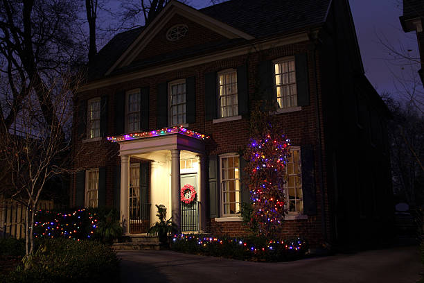 istock House with Christmas lights 148230098