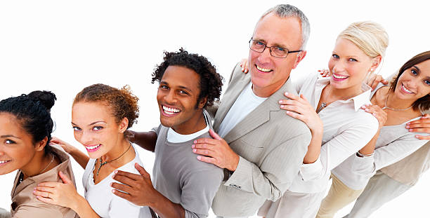 istock Business people standing in a line 148230539