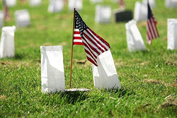 istock USA Flag Memorial Day display 148230579