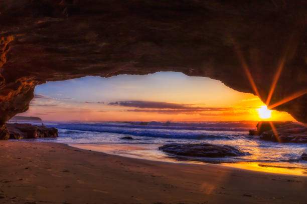 istock Sea Caves beach cave sun horizon 1482306858
