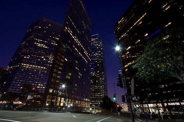 istock Los Angeles business district at night 148230720