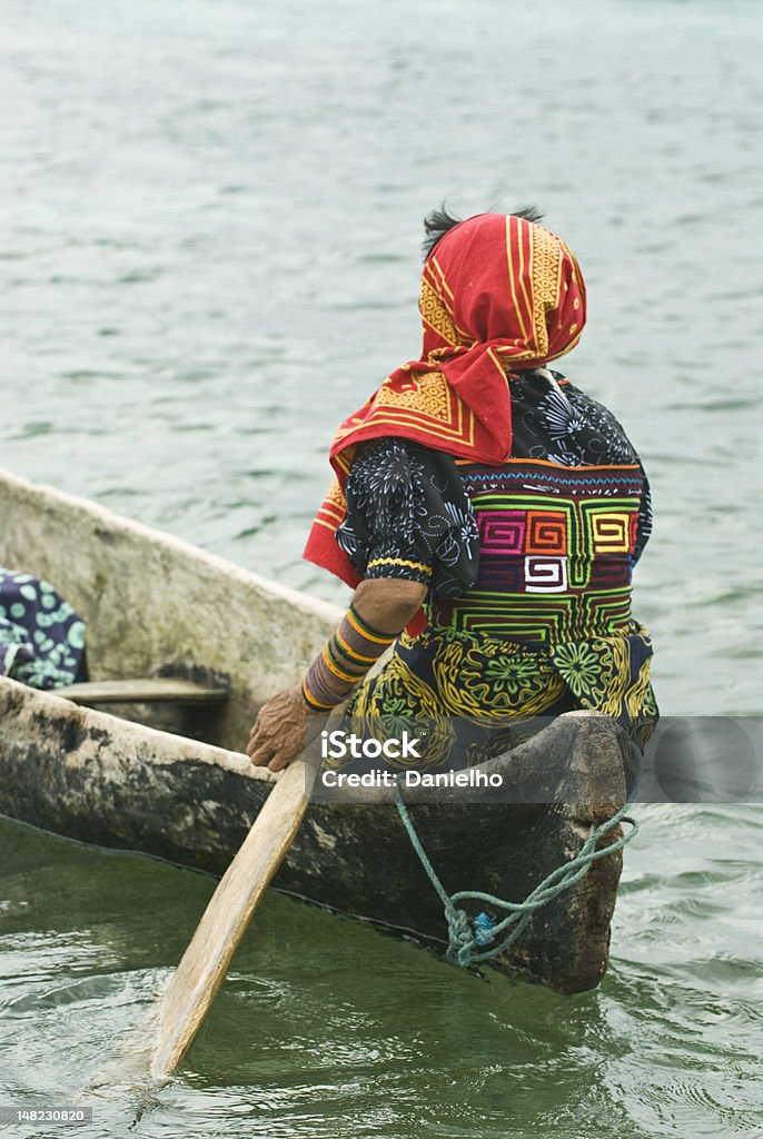 Kuna lady em barco - Royalty-free Kuna Yala Foto de stock