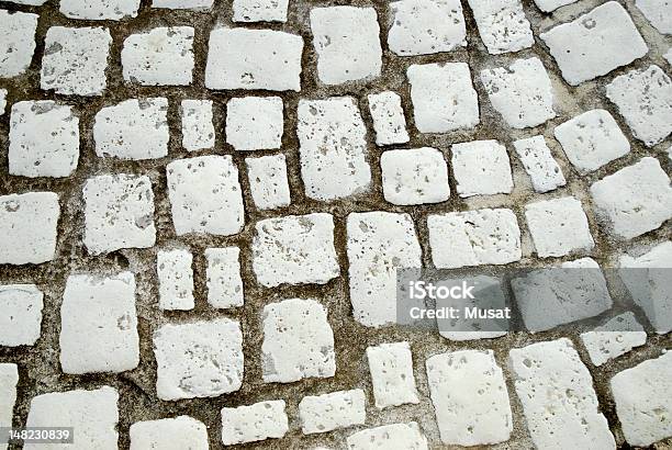 Piedras Textura Lanzada Foto de stock y más banco de imágenes de Acera - Acera, Adoquinado, Arquitectura