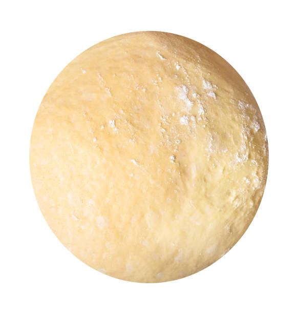 istock fresh raw dough ball isolated on white background, top view 1482312062