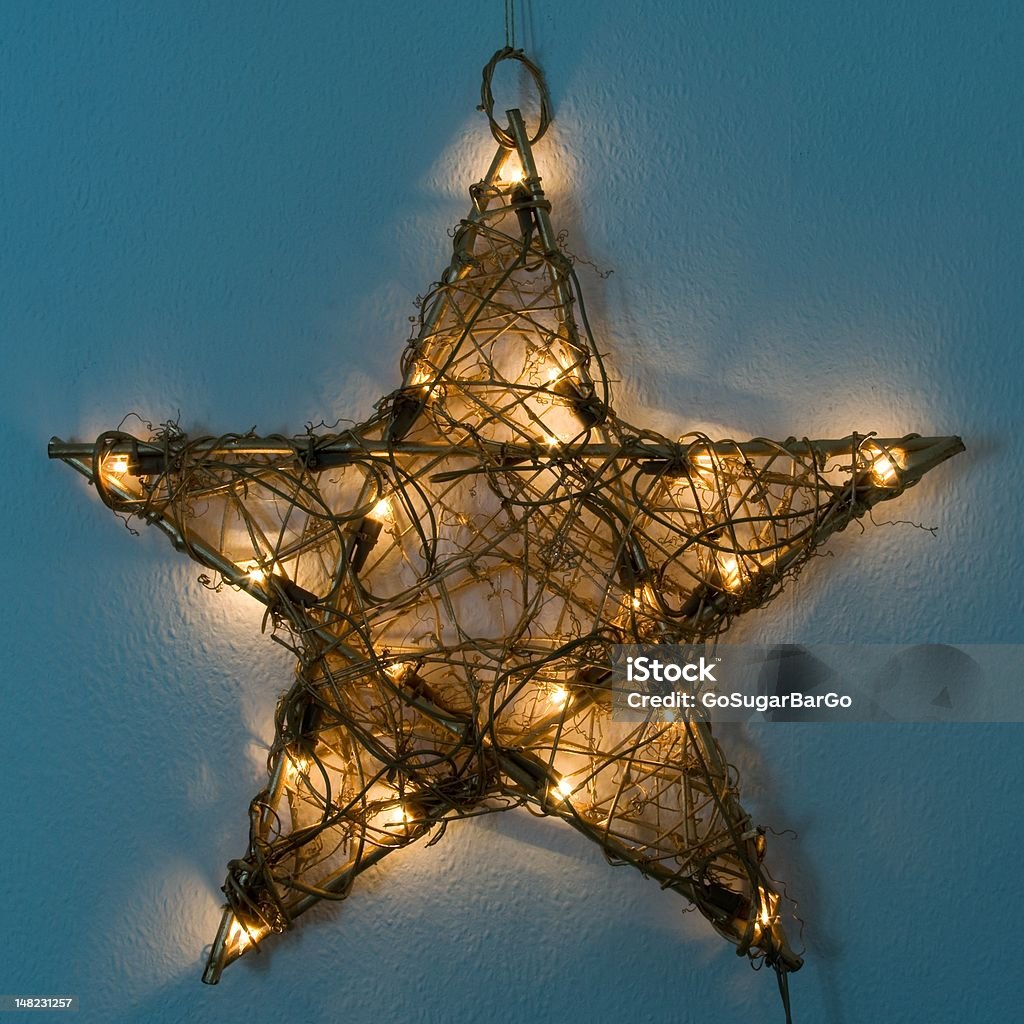 Estrela de Natal Iluminado - Royalty-free Enfeite de Topo de Árvore Foto de stock