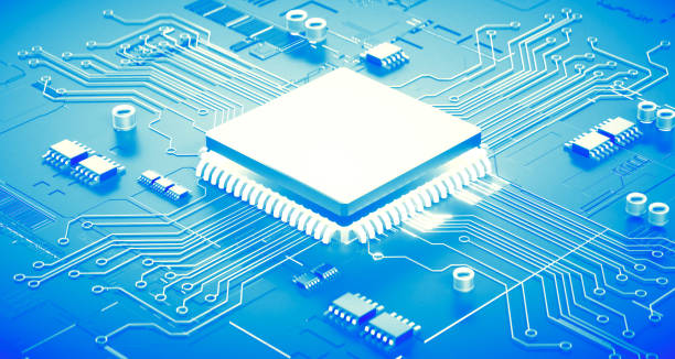 istock 3D rendering of cyberpunk AI. Circuit board. Technology background. Central Computer Processors CPU and GPU concept. Motherboard digital chip. Tech science background. 1482313856