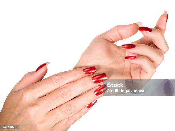 Manicured Hands With Polished Nails Stock Photo - Download Image Now - Adult, Beauty, Beauty Product