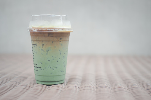 Blue juice in a transparent glass