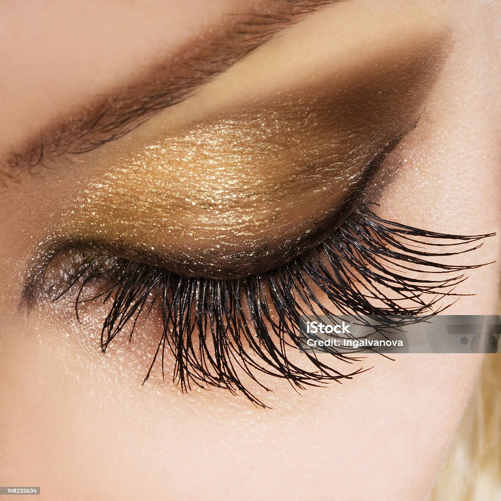 Mulher com os olhos - Foto de stock de Cílios Postiços royalty-free