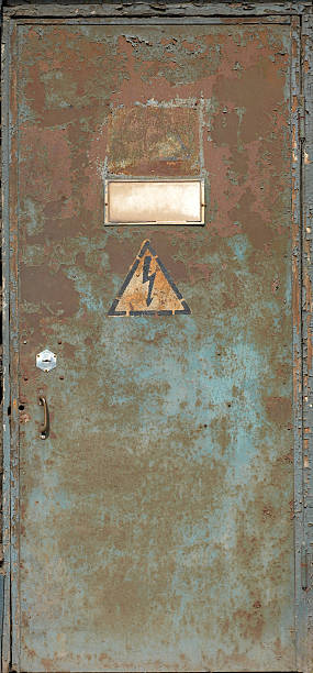 rusty door stock photo
