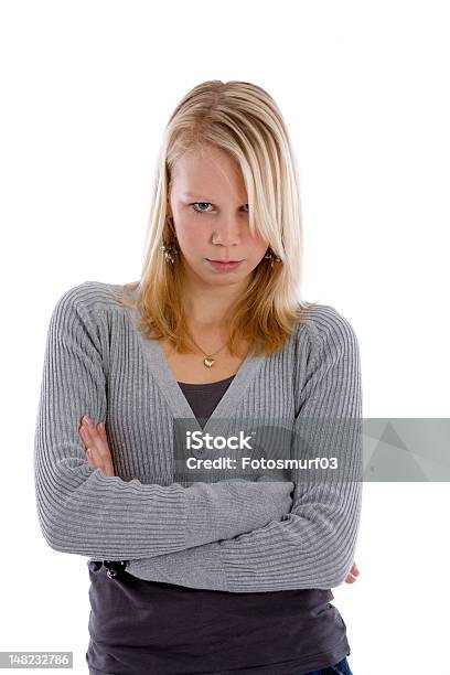 Stubborn Teen Stock Photo - Download Image Now - 14-15 Years, Adolescence, Arms Crossed