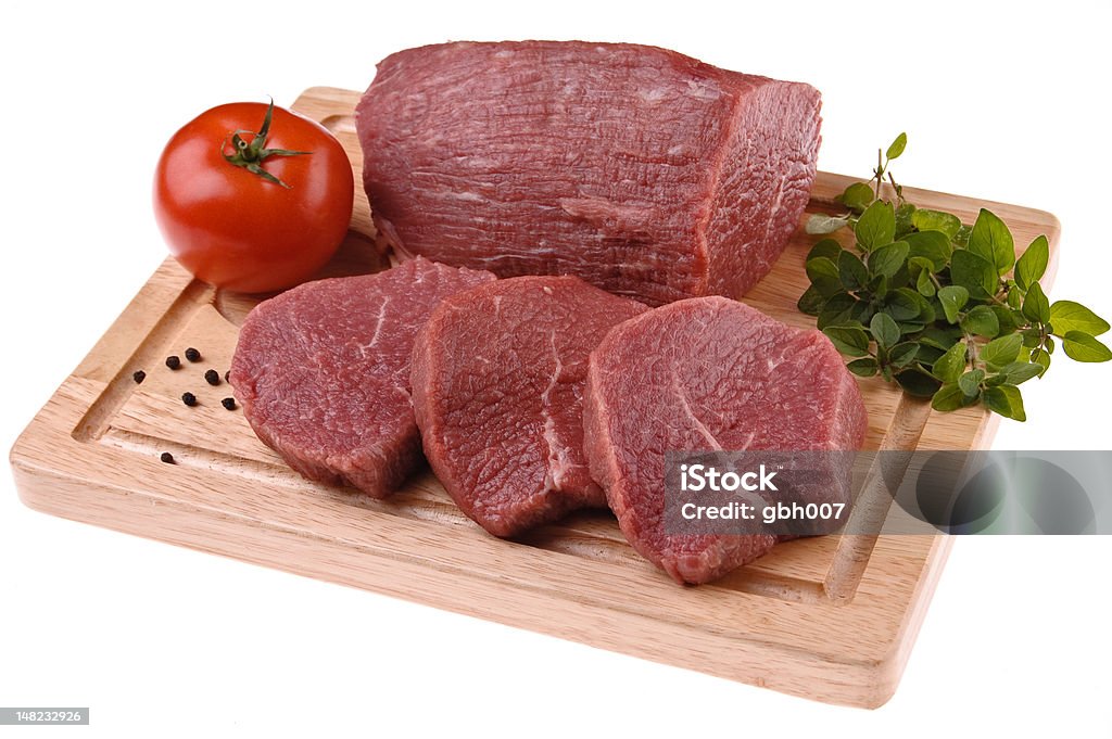 Carne fresca cruda - Foto stock royalty-free di Bistecca di manzo