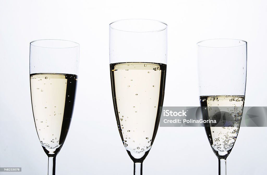 Glasses of  Champagne Glasses of  Champagne, blue background Alcohol - Drink Stock Photo