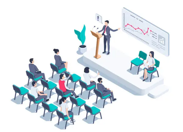 Vector illustration of conference