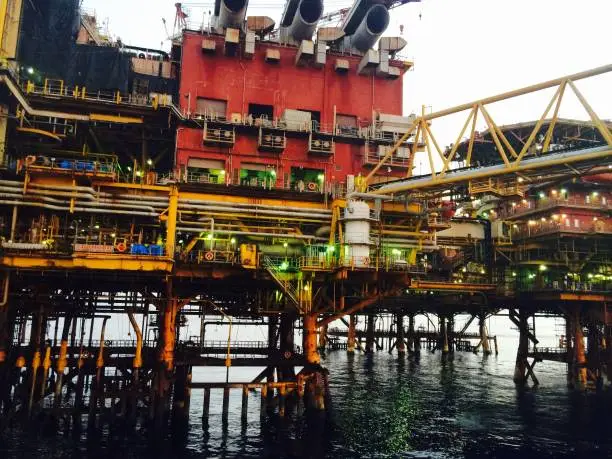 Photo of Oil platform seashore