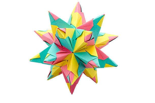 Kolorowe tła z papieru origami star – zdjęcie
