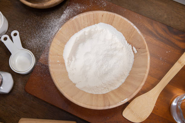istock Top View of Bakery Flour on the Board 1482337171