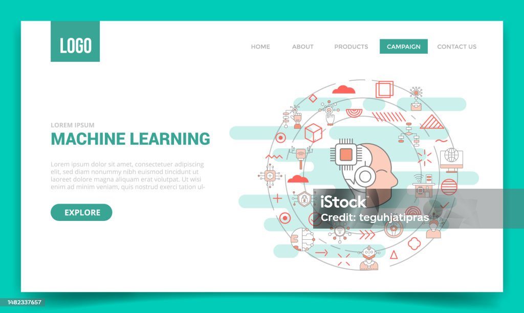 machine learning concept with circle icon for website template or landing page homepage machine learning concept with circle icon for website template or landing page homepage vector Artificial Intelligence stock vector machine learning concept with circle icon for website template or landing page homepage machine learning concept with circle icon for website template or landing page homepage vector Artificial Intelligence stock vector