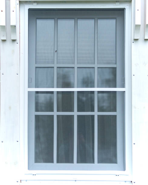 istock mosquito net on the white window of the cottage 1482340565