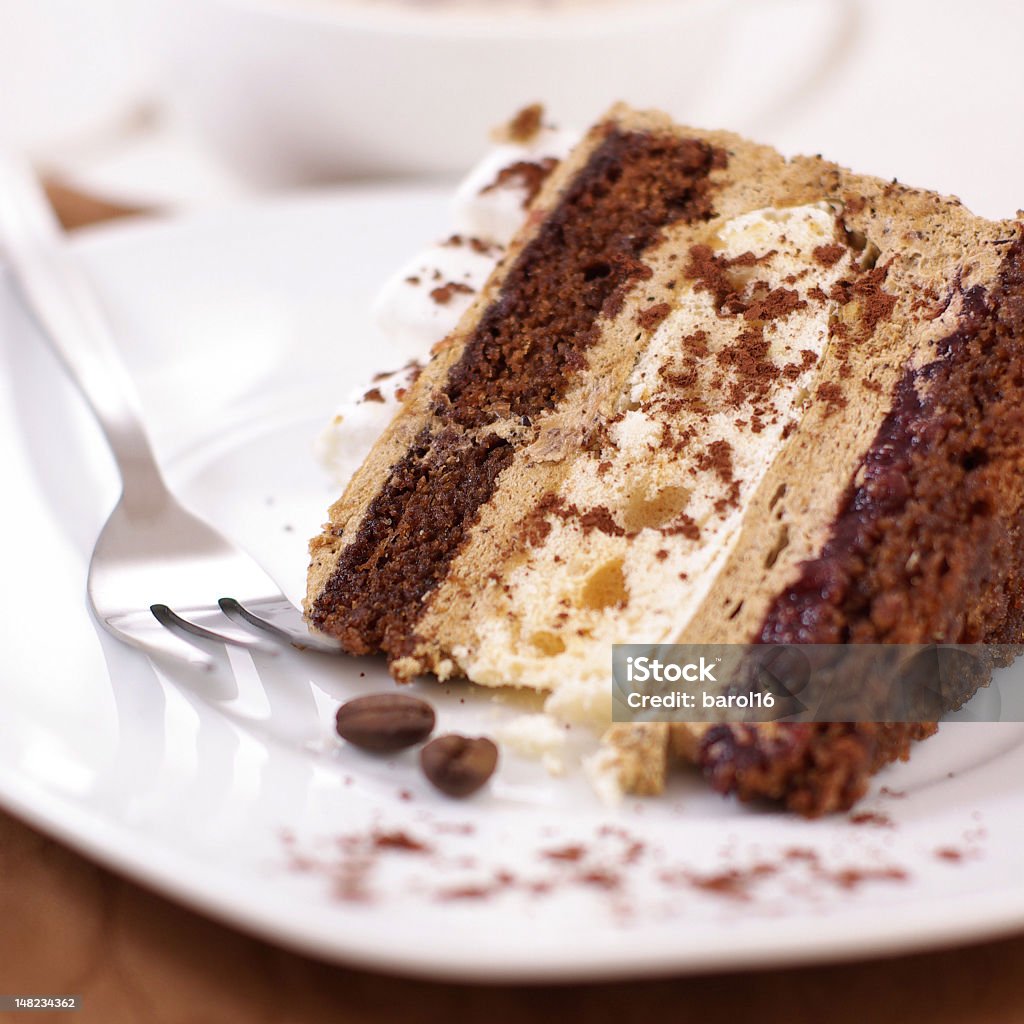 Coffee Cake coffee cake with cocoa and coffee beans Cake Stock Photo