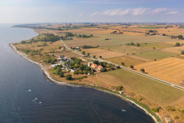 Coastal landscape in southern Skåne, Sweden stock photo