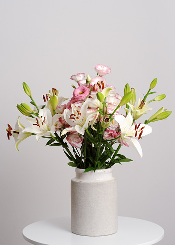 Vase with beautiful elegant bouquet