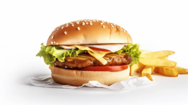 istock burger with french fries 1482358168