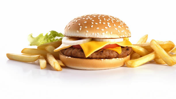 istock burger with french fries 1482358178