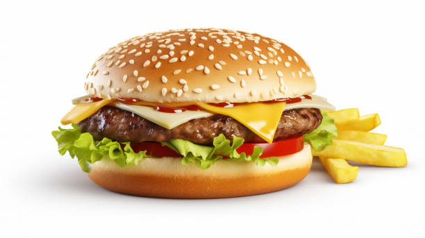 istock burger with french fries 1482358179