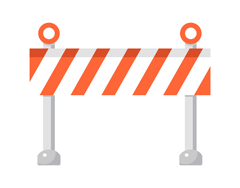 Road construction sign vector illustration. Under construction boards. Warning and stop signs. Road barrier sign. Website under construction. Web, app page not found. Website under renovation.