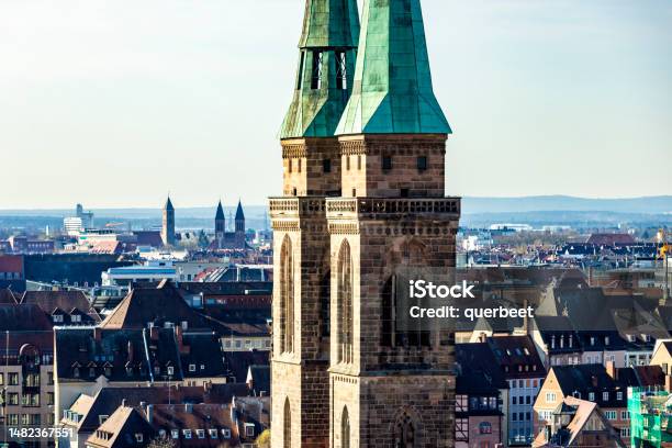 Church With Nuremberg Skyline Stock Photo - Download Image Now - Bavaria, Building Exterior, Church